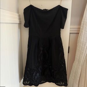 Francesca's Collections Black Off-Shoulder Dress
